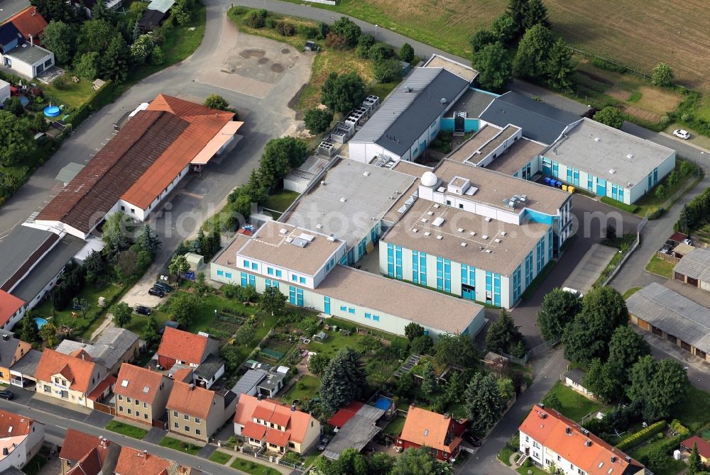 Aerial image Mellingen - In the manufacturing buildings LAYERTEC GmbH in Mellingen in the state of Thuringia, among other laser optics systems are manufactured by advanced coating technologies