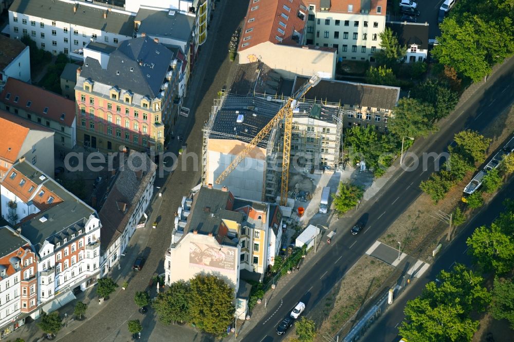 Aerial image Berlin - Construction site for the construction of gaps along the multi-family house residential housing estate Mueggelheimer Strasse - Gruenstrasse in the district Koepenick in Berlin, Germany