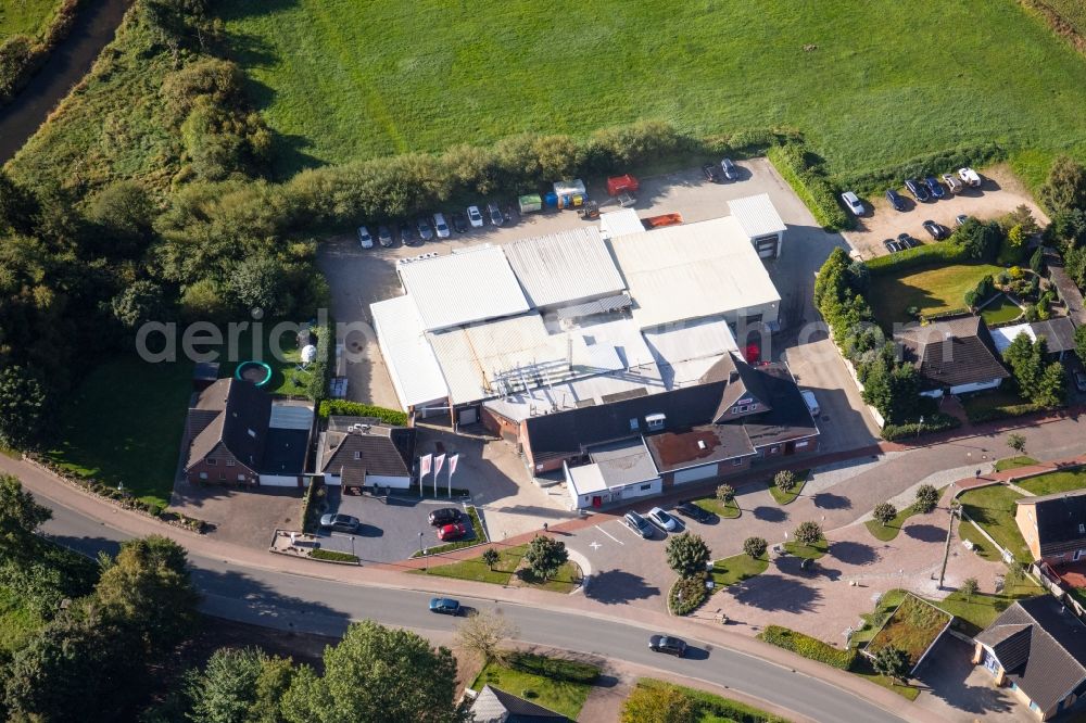 Aerial image Eggebek - Buildings and production halls on the food manufacturer's premises Hoppe Fleischwaren GmbH on Klinkenberg in Eggebek in the state Schleswig-Holstein, Germany