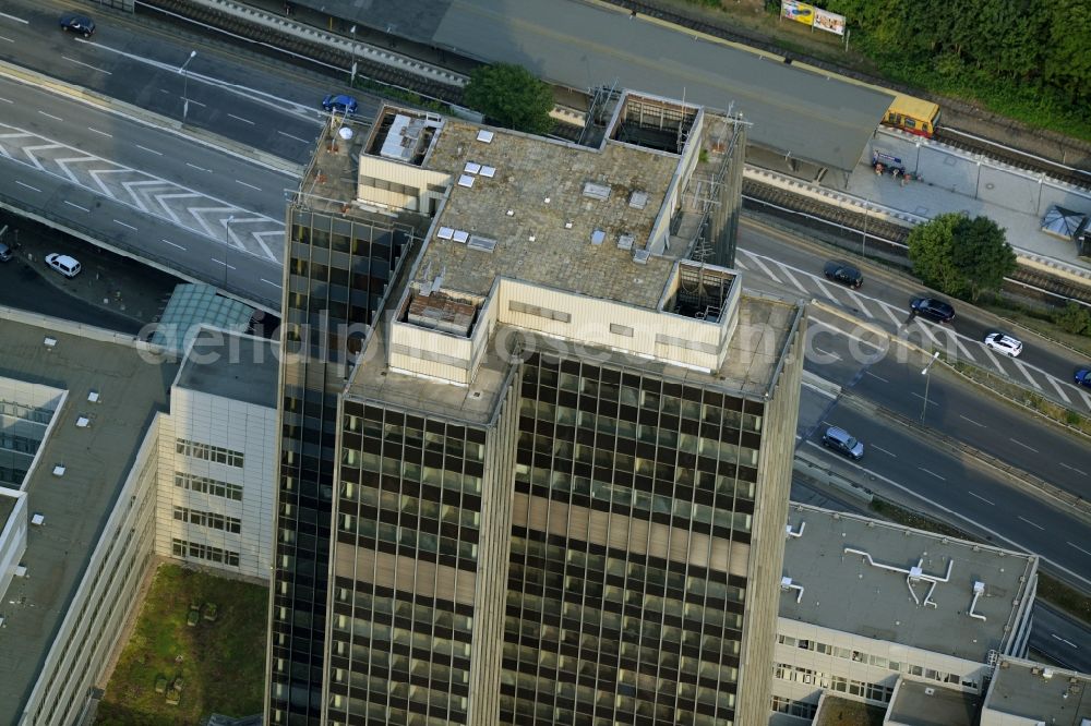 Berlin from the bird's eye view: View of the Steglitzer Kreisel, a building complex with an office tower in Berlins district of Steglitz