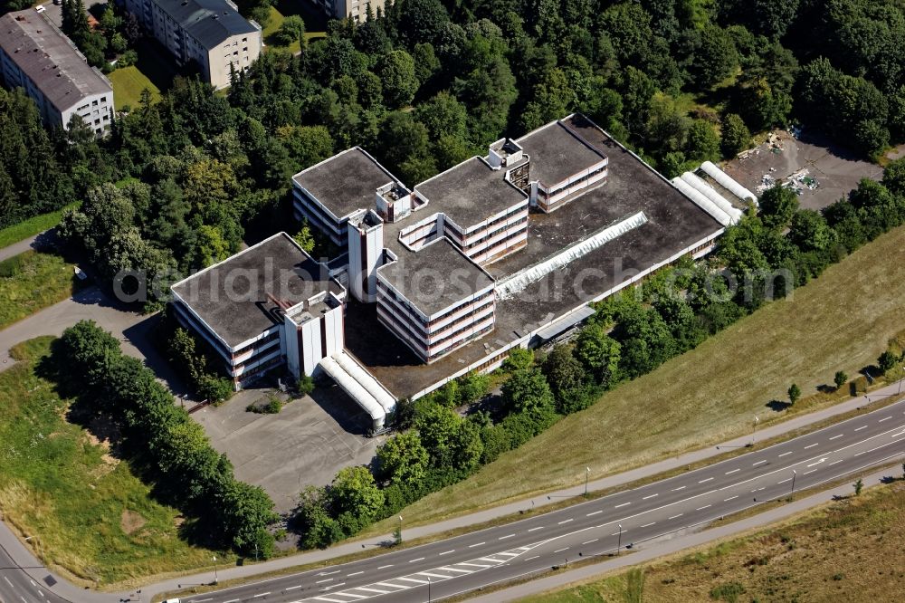 Neuried from above - Ruins of the administration building of the former company Hettlage in Neuried in the state Bavaria