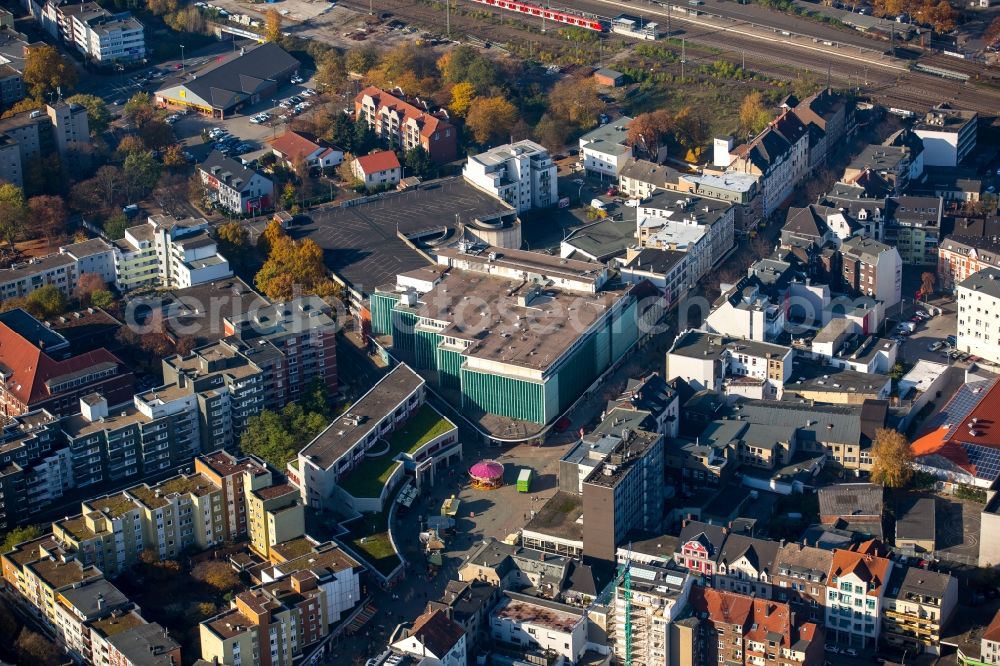 Herne from the bird's eye view: Building of the former shopping center Horten Kaufhaus on Robert-Brauner-Platz in Herne in the state North Rhine-Westphalia