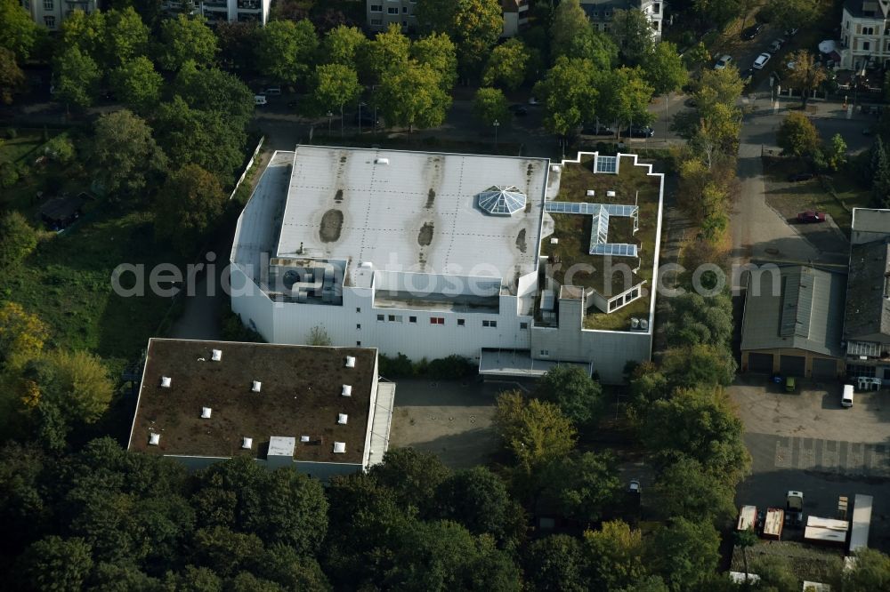 Berlin from the bird's eye view: Building of the store - furniture market formerly Moebelhaus- comany on Ostpreussendamm in Berlin