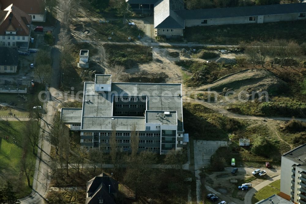 Berlin from the bird's eye view: Vacant, unused office buildings - administrative and business center on the district Buch in Berlin