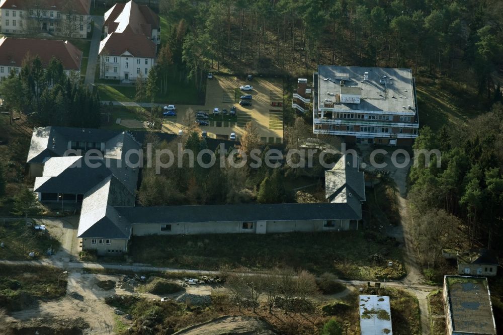 Aerial image Berlin - Vacant, unused office buildings - administrative and business center on the district Buch in Berlin