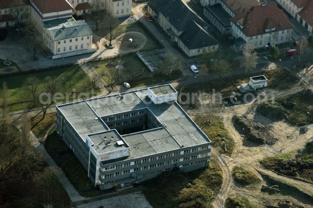 Berlin from above - Vacant, unused office buildings - administrative and business center on the district Buch in Berlin