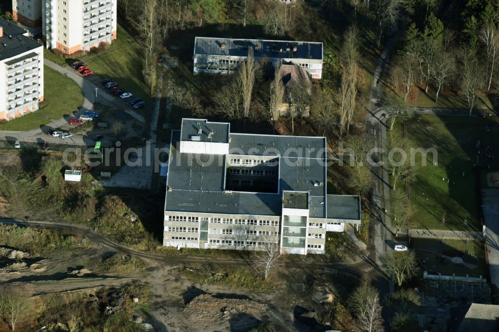 Berlin from the bird's eye view: Vacant, unused office buildings - administrative and business center on the district Buch in Berlin