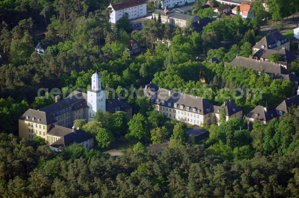 Templin from the bird's eye view: Blick auf den Lehmann - Garten von Templin in Brandenburg. Der Lehmann - Garten von Templin wurde bereits 1912 von Professor Gustav Lehmann angelegt. Er diente dem ehemaligen Joachimsthalschen Gymnasium als Schulgarten zu Lehr - und Versuchszwecken. Der Botanische Garten hat eine ungefähre Größe von 2.500 Quadratmetern. Nach dem der Garten 1988 erneut angelegt wurde, dient er neben Lehrzwecken für die ortsansässigen Schulen auch zu Schauzwecken. Die Gartenanlage wird von dem Verein zur Erhaltung und Rekultivierung von Nutzpflanzen in Brandenburg ( VERN ) geführt. Adresse des Gartens: Lehmann - Garten, Prenzlauer Allee 28, 17268 Templin; Kontakt VERN: VERN e.V., Burgstraße 20, 16278 Greiffenberg / Uckermark, Tel. +49(0)33334 70232, Email: vern_ev@01019freenet.de; Ansprechpartner: Herr Dr. Gerhardt, Milmersdorfer Chaussee 1, 17268 Templin / OT Ahrensfelde; TourismusService Templin e.V., Obere Mühlenstraße 11, 17268 Templin, Tel. +49(0)39 87 2631, Fax +49(0)39 87 53833, Email: templin-info@t-online.de