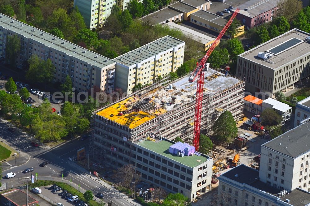 Aerial image Dresden - Construction site of new complex of the university HTW in Dresden in the state Saxony