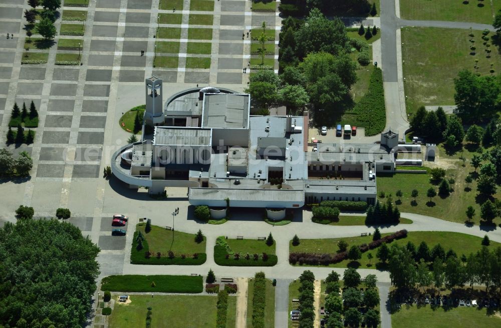 Aerial image Warschau - View of a morgue in Warsaw in the voivodeship Masowien in Poland