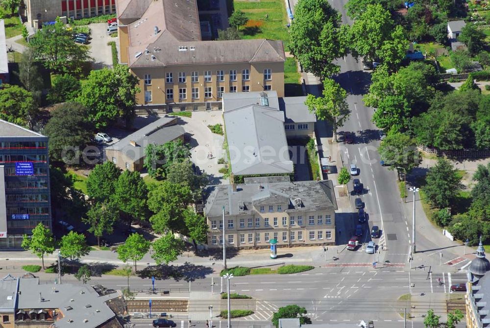 Leipzig from above - Blick auf das Wohnhaus der IKV GMBH an der Volkmarstraße in Leipzig.