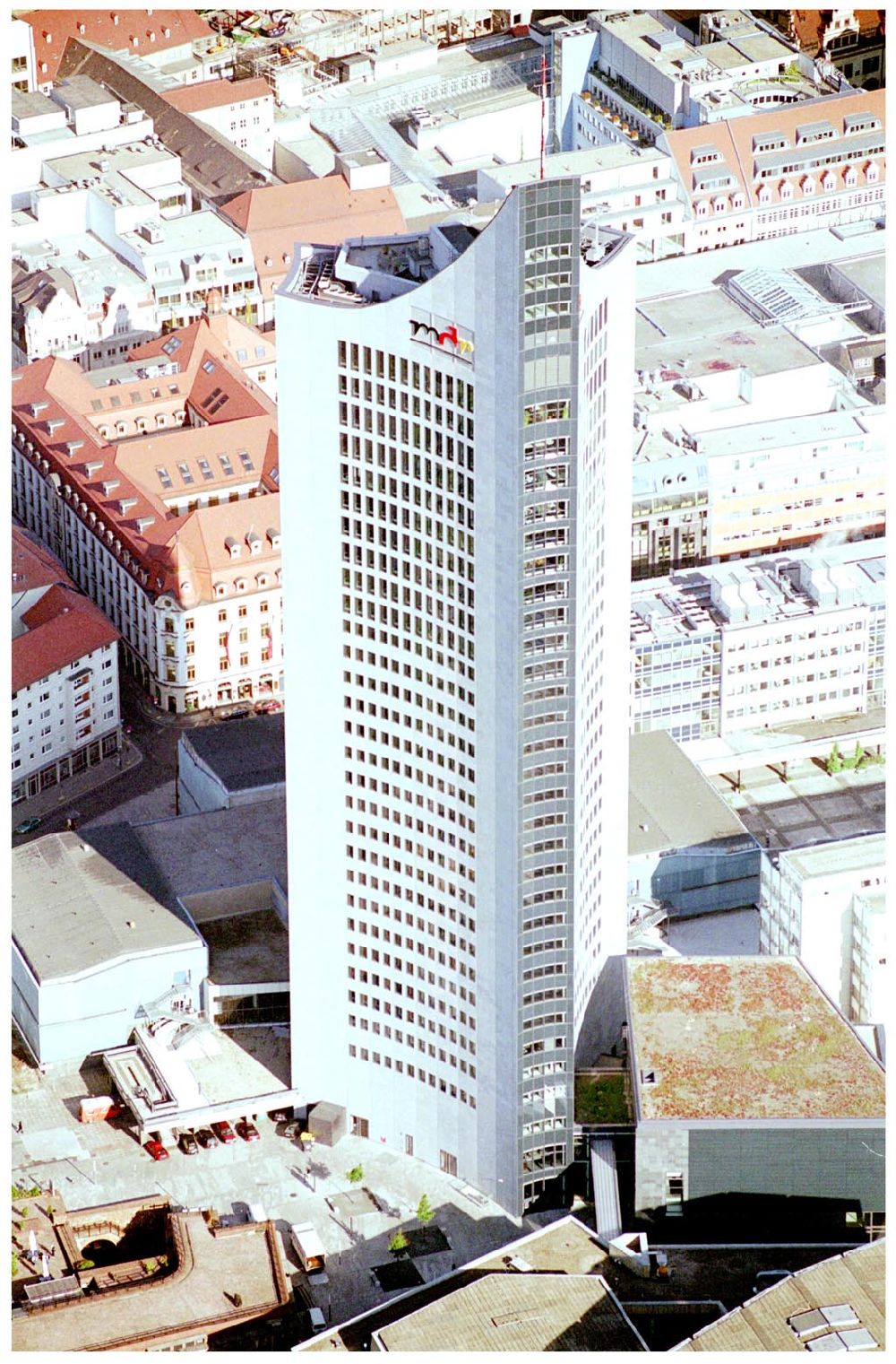 Aerial image lEIPZIG - Leipzig mdr Gebäude Mitteldeutscher Rundfunk, Anstalt des Öffentlichen Rechts Kantstr. 71 - 73, D-04275 Leipzig Postanschrift:, D-04360 Leipzig Telefon: 0341-3000 E-Mail: neue-medien@mdr.de