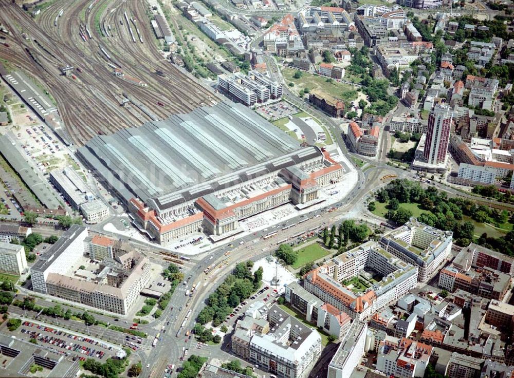 Aerial photograph Leipzig - Leipziger Hauptbahnhof.