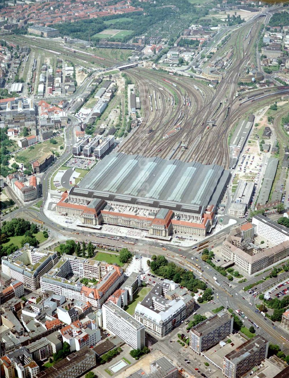 Leipzig from above - Leipziger Hauptbahnhof.