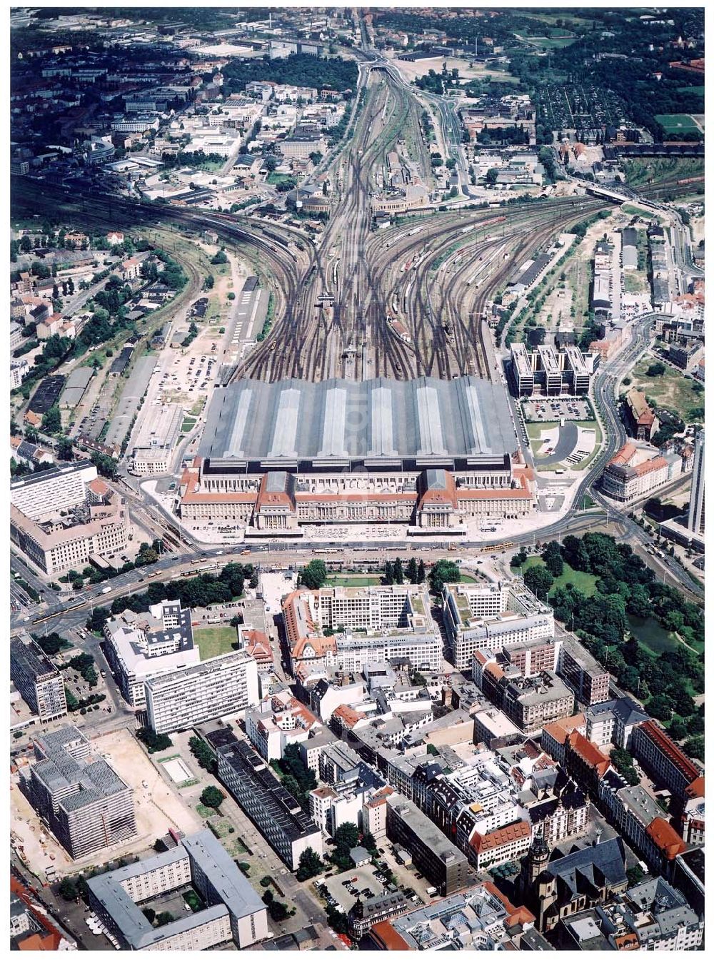 Leipzig from the bird's eye view: Leipziger Hauptbahnhof.