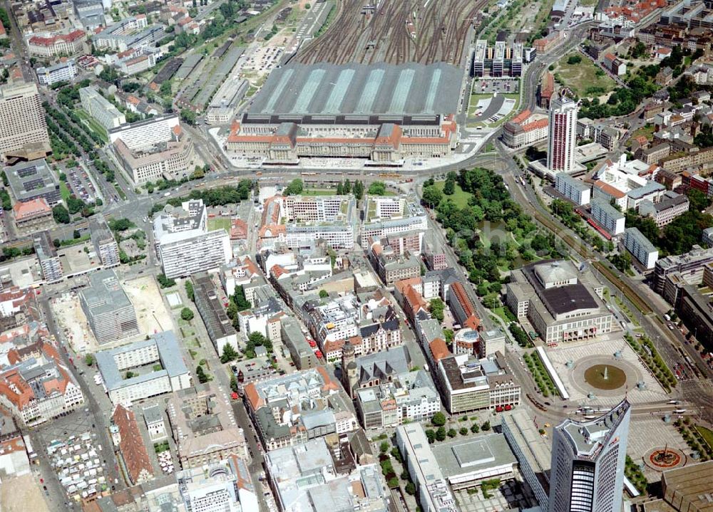 Aerial image Leipzig - Leipziger Hauptbahnhof.