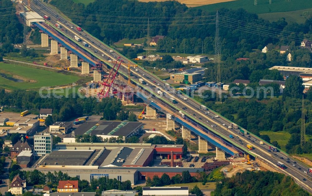 Aerial photograph Hagen - View of the Lennetalbruecke in Hagen in the state North Rhine-Westphalia