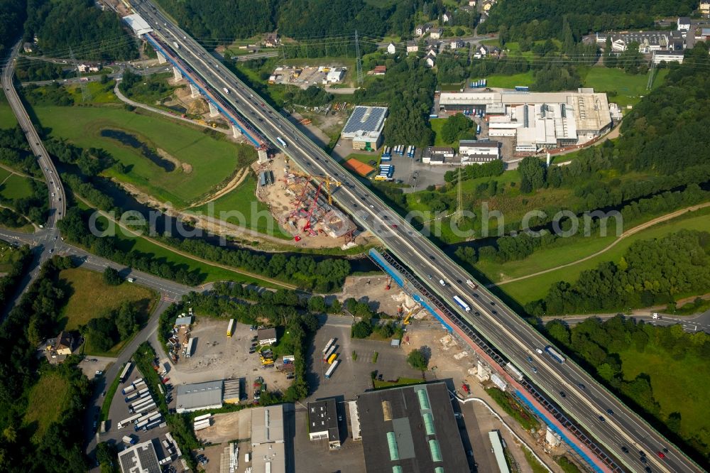 Aerial image Hagen - View of the Lennetalbruecke in Hagen in the state North Rhine-Westphalia