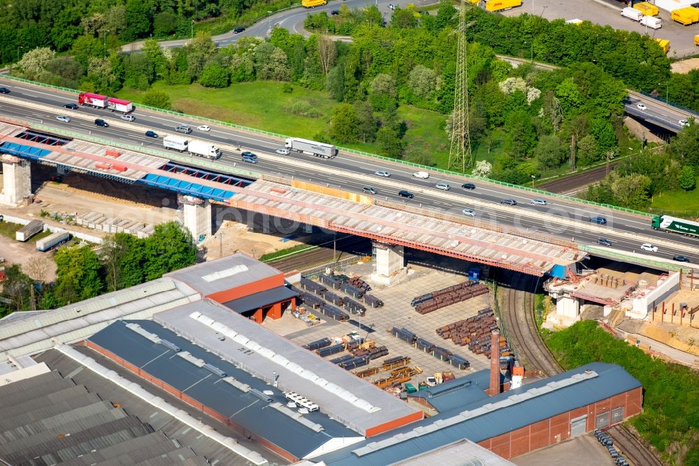 Hagen from above - View of the Lennetalbruecke in Hagen in the state North Rhine-Westphalia