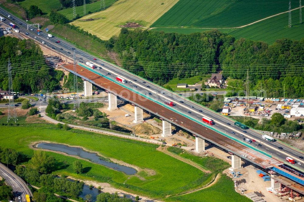 Hagen from the bird's eye view: View of the Lennetalbruecke in Hagen in the state North Rhine-Westphalia