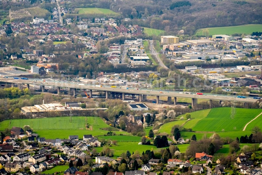 Hagen from the bird's eye view: View of the Lennetalbruecke in Hagen in the state North Rhine-Westphalia