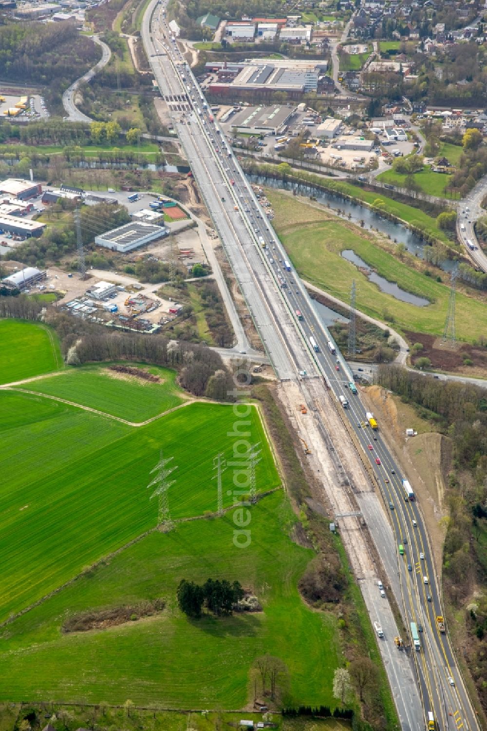 Hagen from the bird's eye view: View of the Lennetalbruecke in Hagen in the state North Rhine-Westphalia