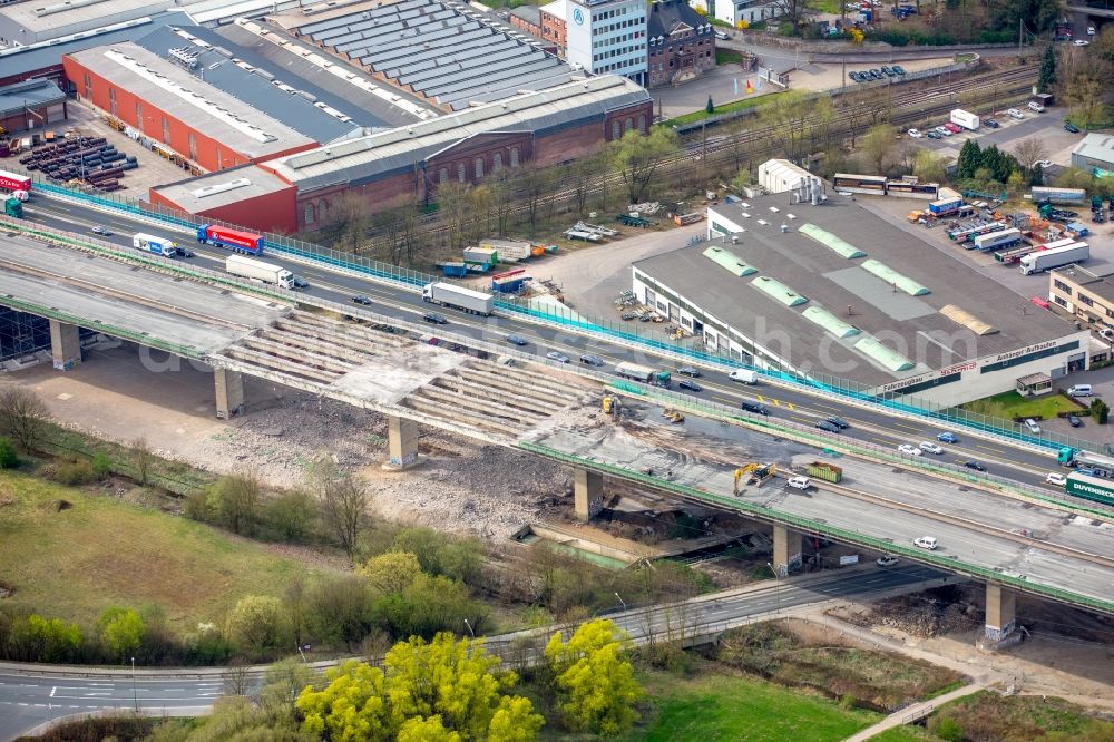 Aerial image Hagen - View of the Lennetalbruecke in Hagen in the state North Rhine-Westphalia in Germany