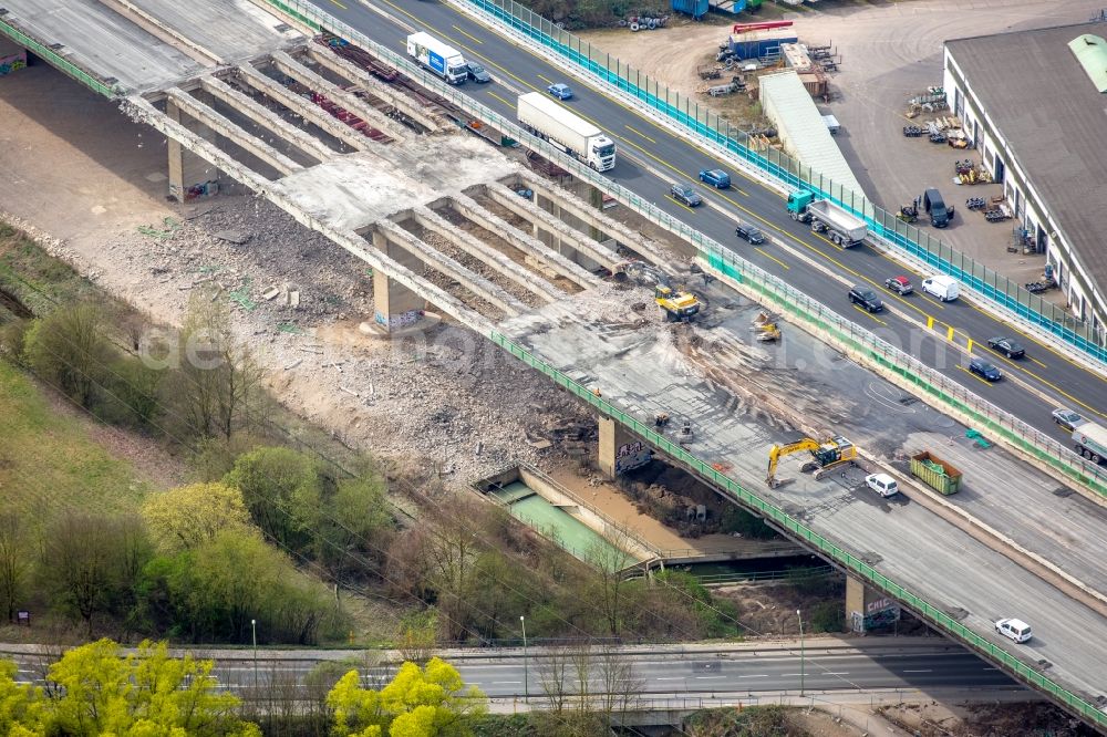 Hagen from above - View of the Lennetalbruecke in Hagen in the state North Rhine-Westphalia in Germany