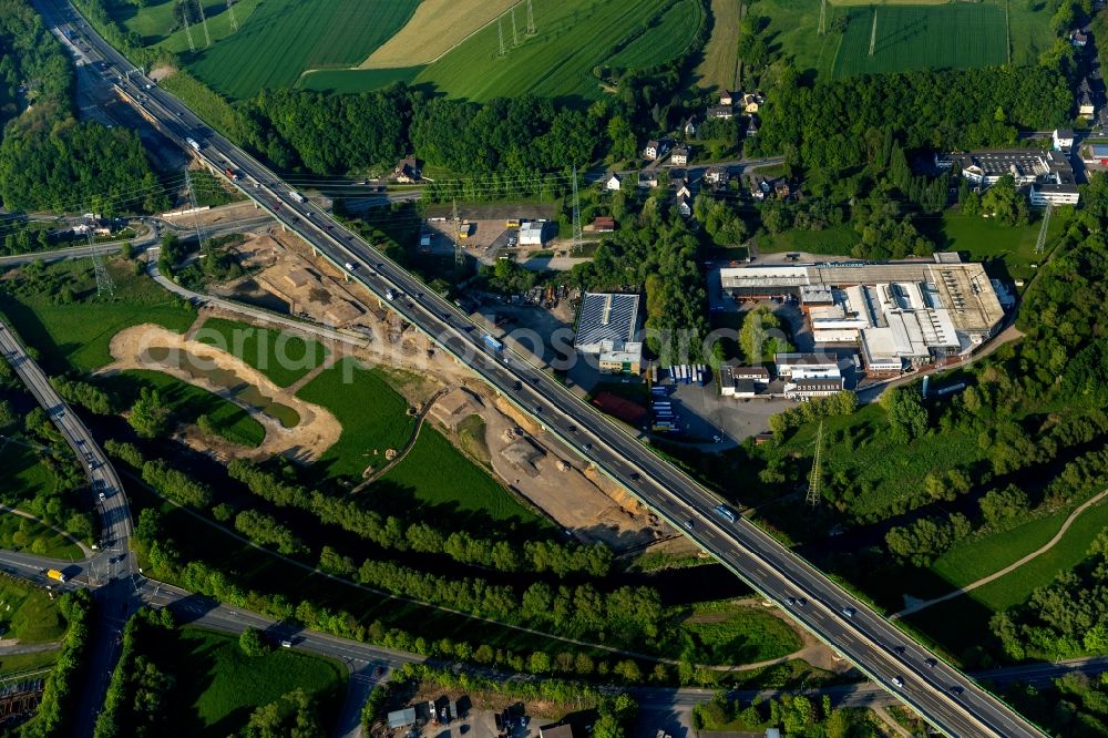 Hagen from the bird's eye view: View of the Lennetalbruecke in Hagen in the state North Rhine-Westphalia