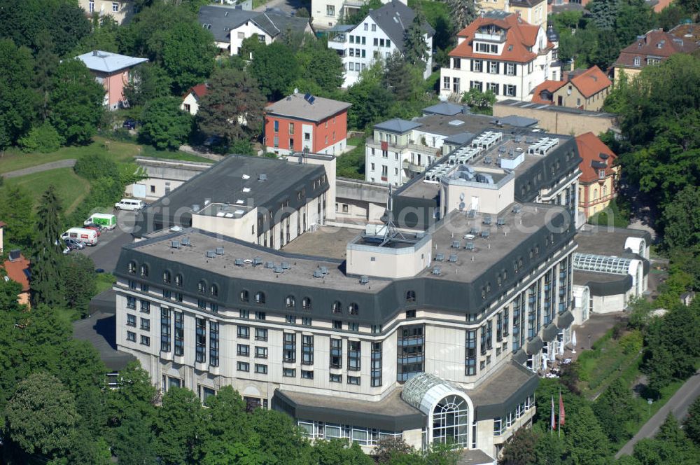 Aerial photograph Weimar - Blick auf das Leonardo Hotel Weimar , einem modernen und luxeriösen Tagungshotel an der Belvederer Allee 25 in 99425 Weimar. View of at the Leonardo Hotel Weimar, a modern and luxurious conference hotel at the Belvedere Allee in Weimar.