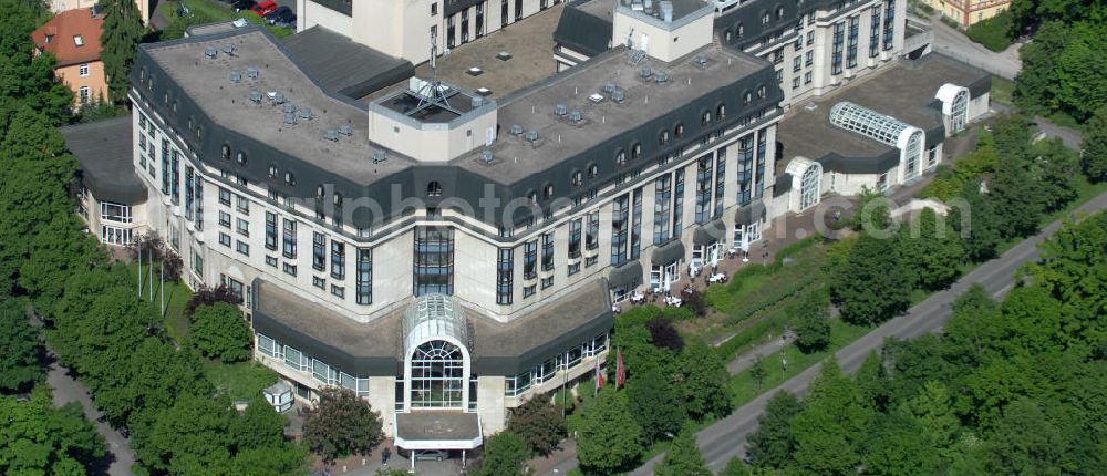 Aerial image Weimar - Blick auf das Leonardo Hotel Weimar , einem modernen und luxeriösen Tagungshotel an der Belvederer Allee 25 in 99425 Weimar. View of at the Leonardo Hotel Weimar, a modern and luxurious conference hotel at the Belvedere Allee in Weimar.