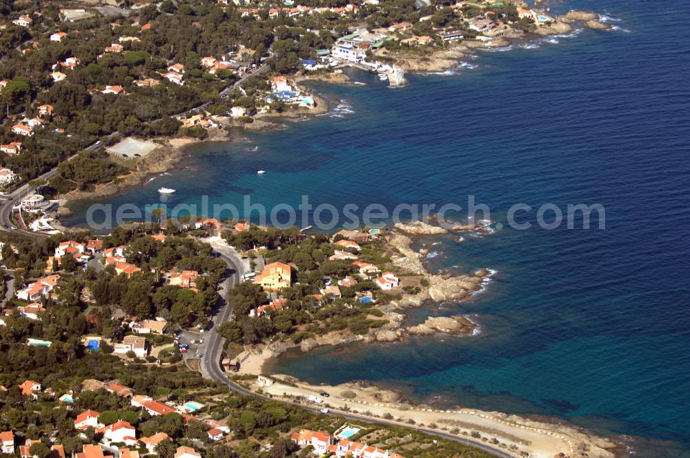 Aerial photograph Les Issambres - Blick auf Les Issambres an der Cote d' Azur in Frankreich.