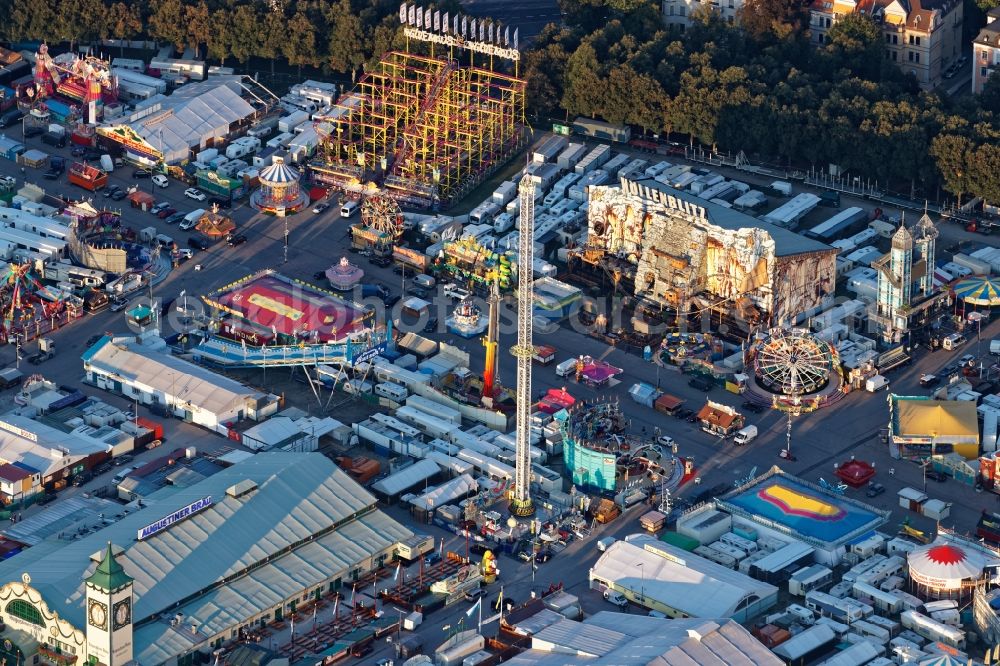 Aerial image München - Area of the Munich Oktoberfest at the Theresienwiese in Munich, Bavaria