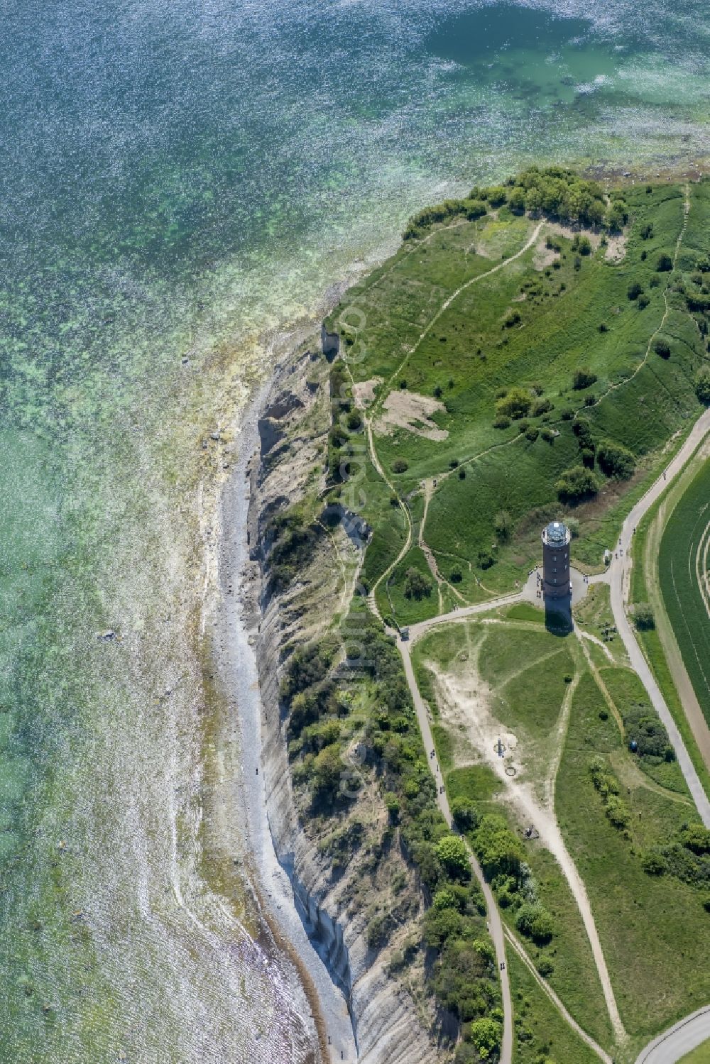 Putgarten from above - Light- towers at Kap Arkona near Putgarten on Ruegen Island in the state Mecklenburg - Western Pomerania