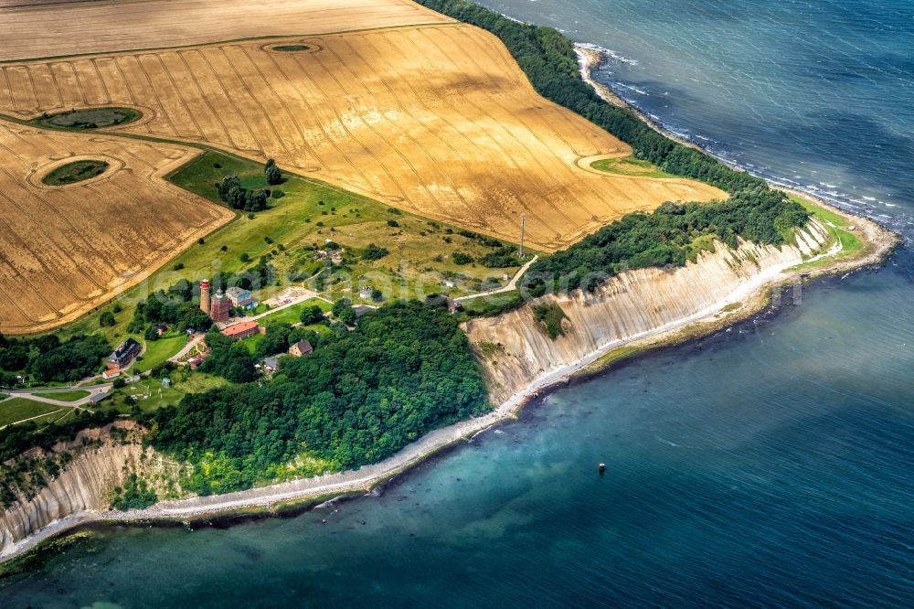 Aerial photograph Putgarten - Light- towers at Kap Arkona near Putgarten on Ruegen Island in the state Mecklenburg - Western Pomerania