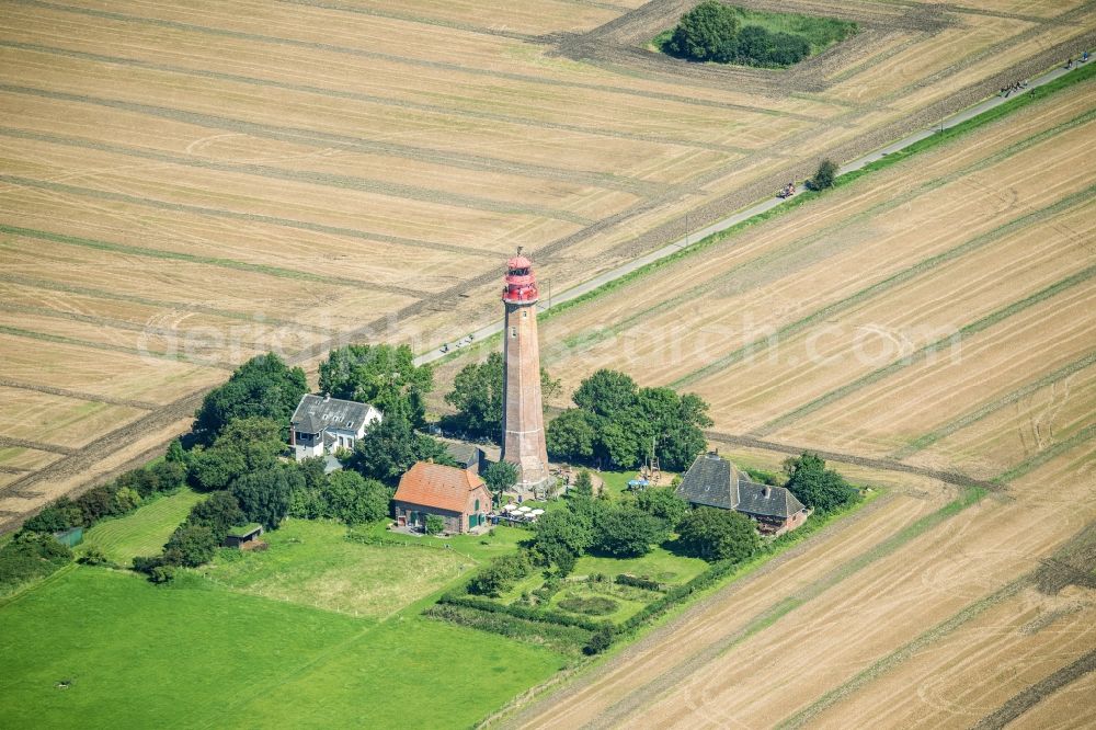 Fehmarn from the bird's eye view: The Lighthouse of Fluegge is located in the southwest of the island of Fehmarn. It is open to visitors and in use since 1916