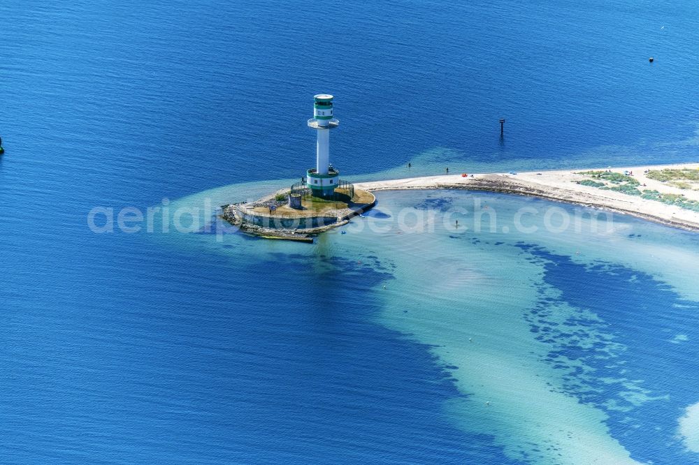 Kiel from above - Lighthouse Friedrichsort in Kiel in Schleswig-Holstein