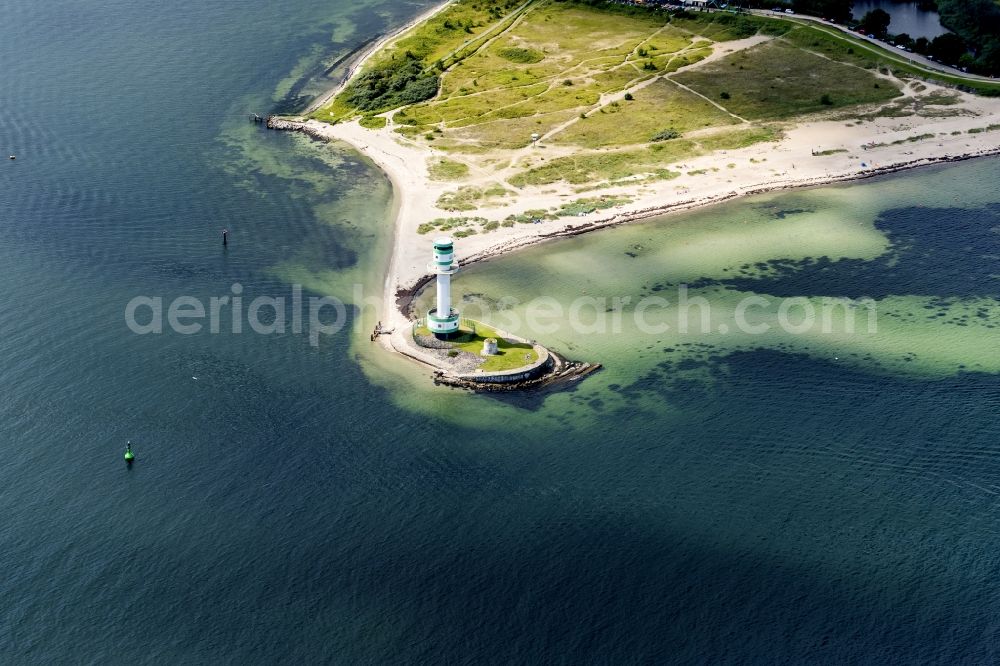 Aerial photograph Kiel - Lighthouse Friedrichsort in Kiel in Schleswig-Holstein