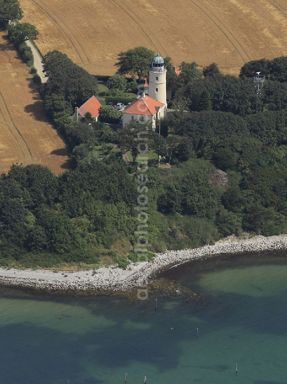 Sydals from the bird's eye view: Lighthouse Kegnaes in Sydals in Denmark