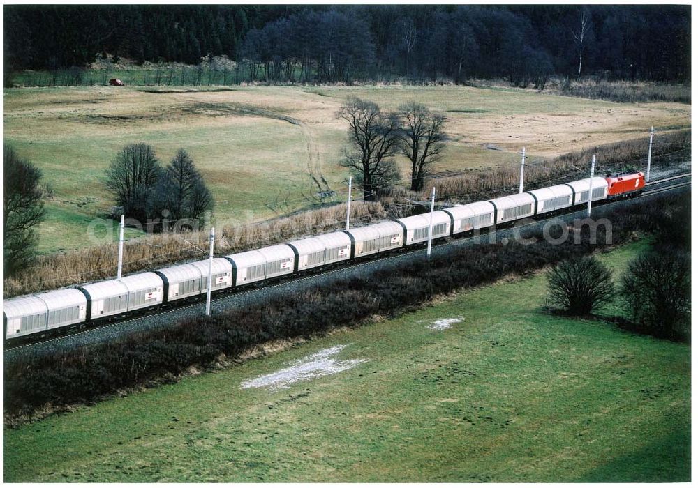 Aerial image Österreich - Blick auf LIDL - Logistikzug auf der Strecke Lambach - Villach in Österreich