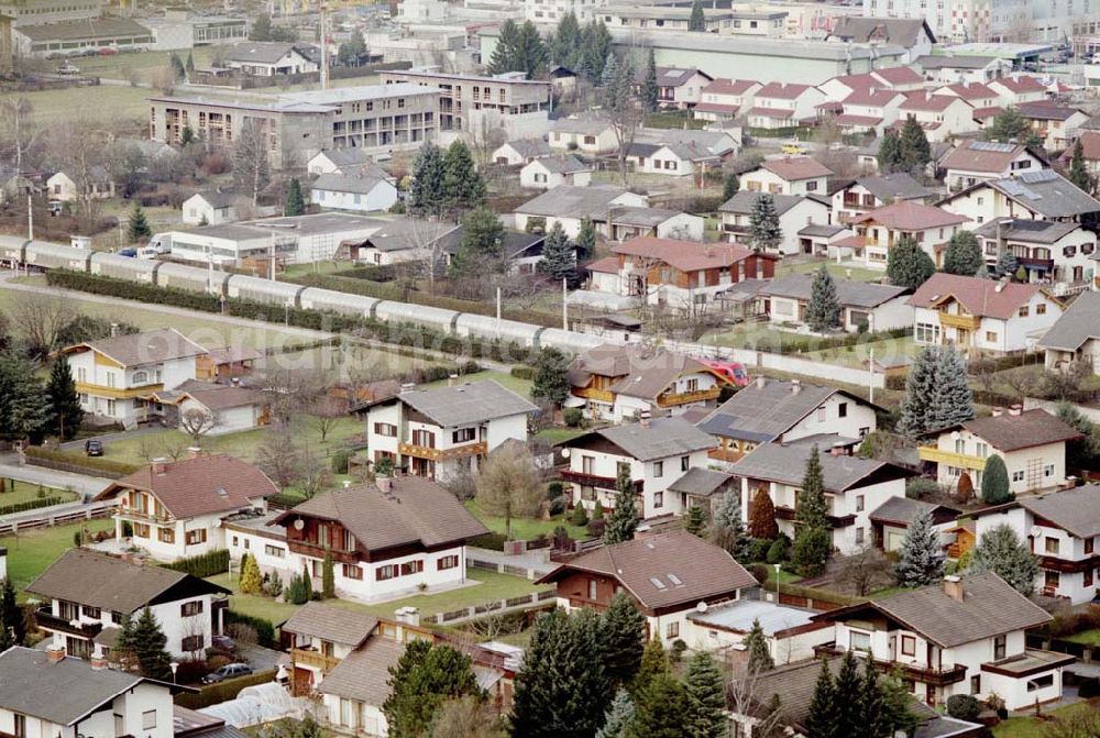 Aerial image - LIDL - Logistikzug auf der Strecke Lambach - Villach in Österreich.