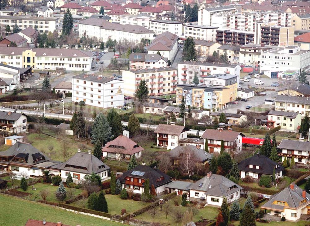 Aerial image - LIDL - Logistikzug auf der Strecke Lambach - Villach in Österreich.