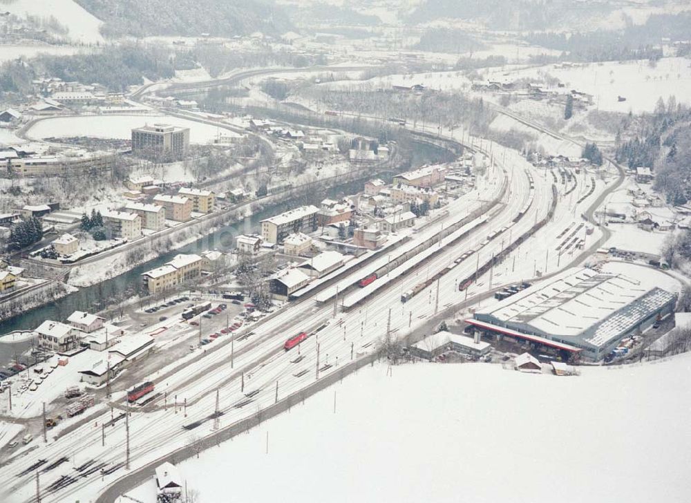 Aerial image - LIDL - Logistikzug auf der Strecke Lambach - Villach in Österreich.