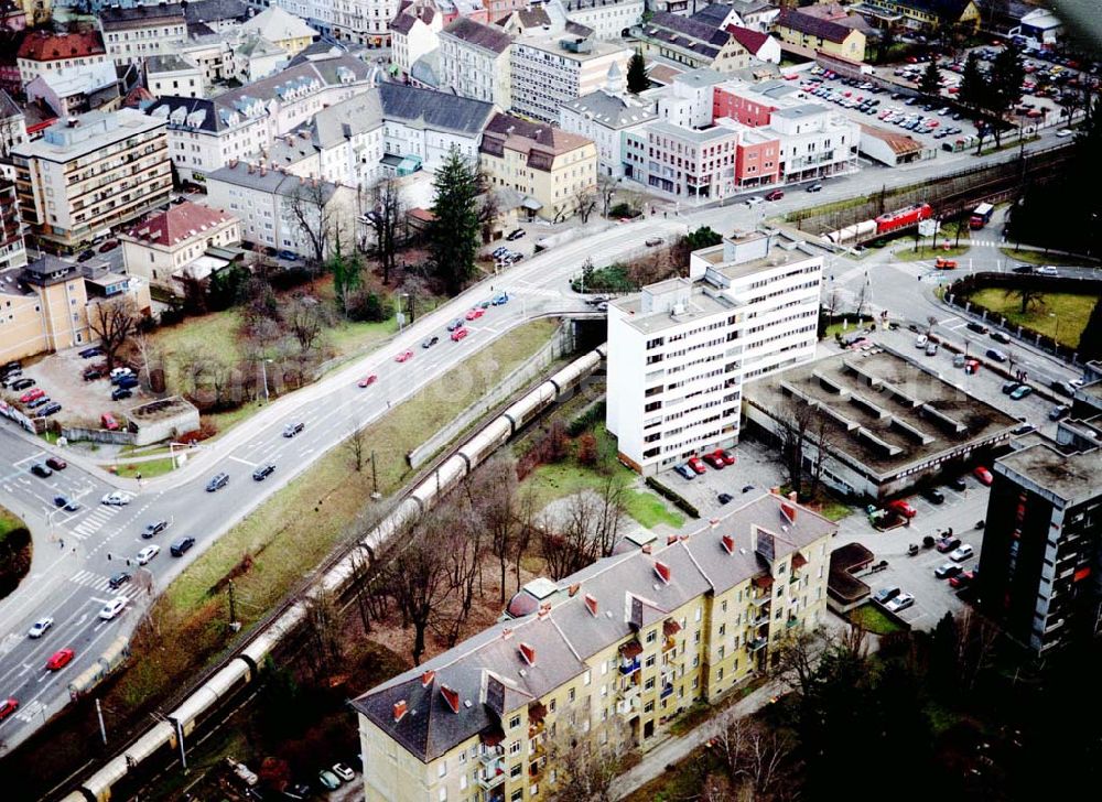 Aerial image Österreich - LIDL - Logistikzug auf der Strecke Lambach - Villach in Österreich.