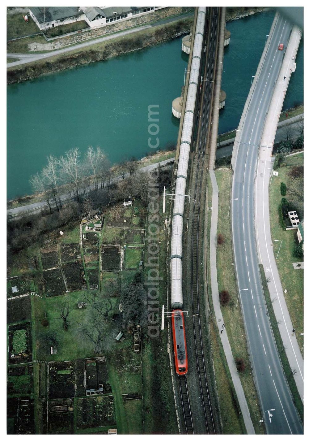 Aerial photograph Österreich - LIDL - Logistikzug auf der Strecke Lambach - Villach in Österreich.