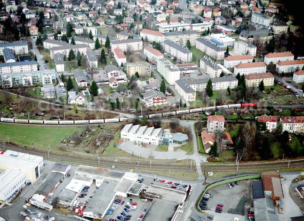 Österreich from the bird's eye view: LIDL - Logistikzug auf der Strecke Lambach - Villach in Österreich.