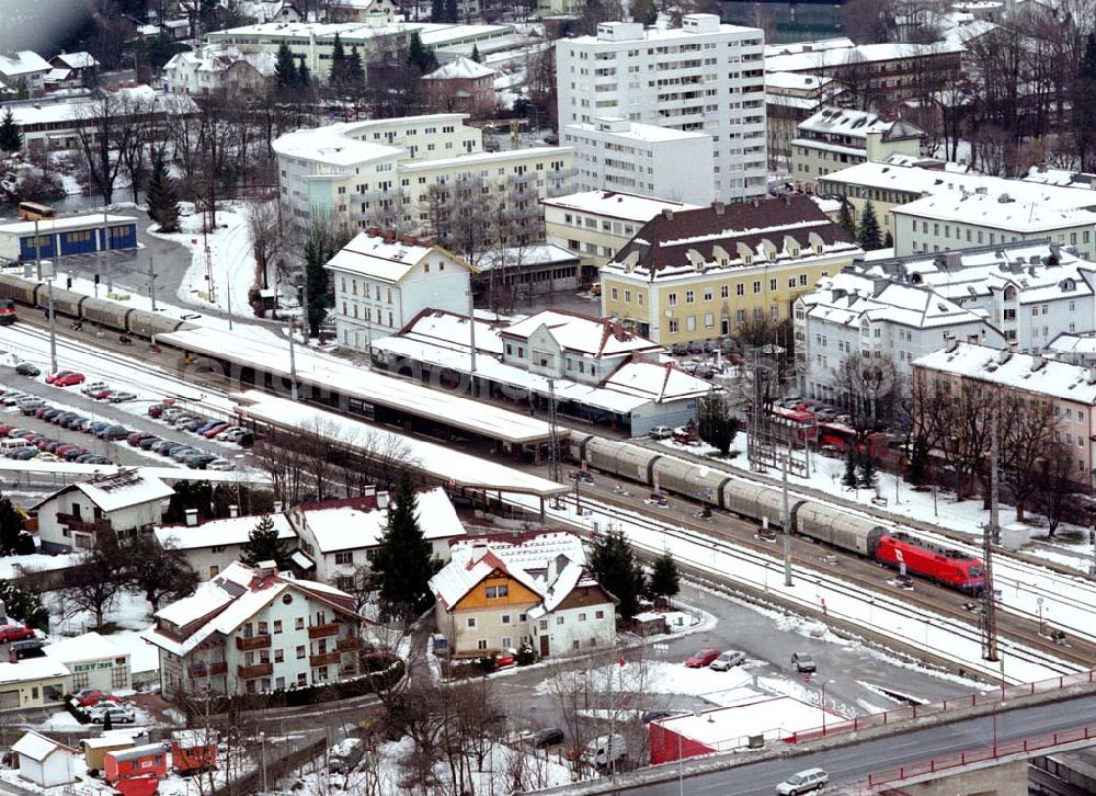 Aerial photograph Österreich - LIDL - Logistikzug auf der Strecke Lambach - Villach in Österreich.