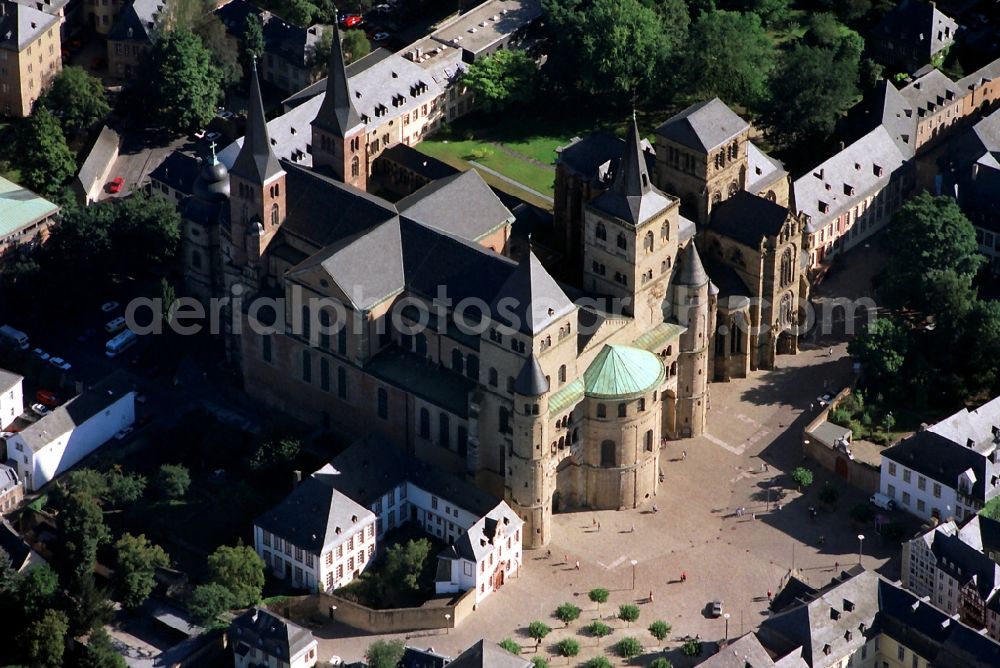 Trier from the bird's eye view: Church of Our Lady, and Cathedral of Trier in Rhineland-Palatinate