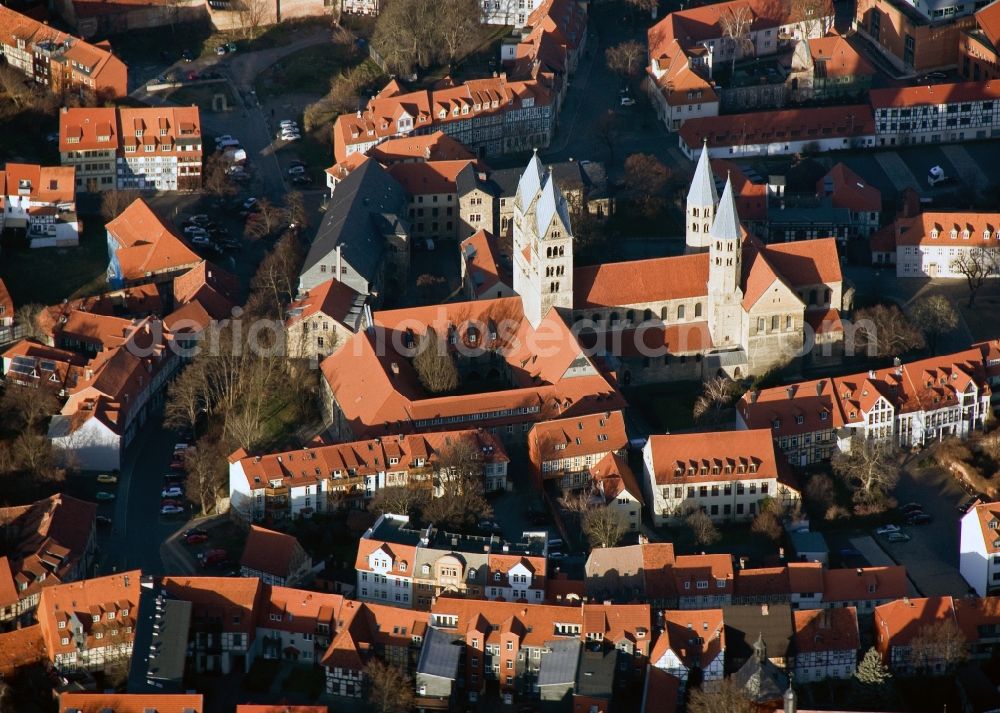 Aerial photograph Halberstadt - Church of Liebfrauenkirche in Halberstadt in Saxony-Anhalt