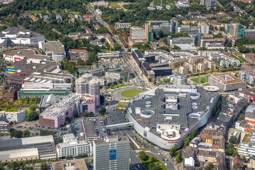 Aerial image Essen - Shopping mall Limbecker Platz in Essen in the state North Rhine-Westphalia